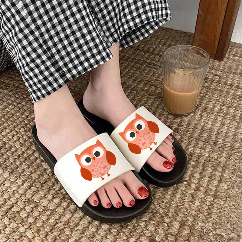 

shoes for women 2021 Cute owl open toe slippers summer beach cool sandals Outdoor Indoor Home Non-slip Slides