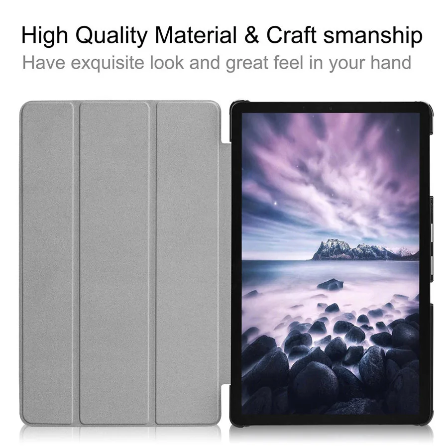

Tri-Fold Leather Flip Case for Samsung Galaxy Tab A 10.5" T590 T595 Capa Cover Auto Sleep Wake Smart Case for Galaxy Tab A 10.5