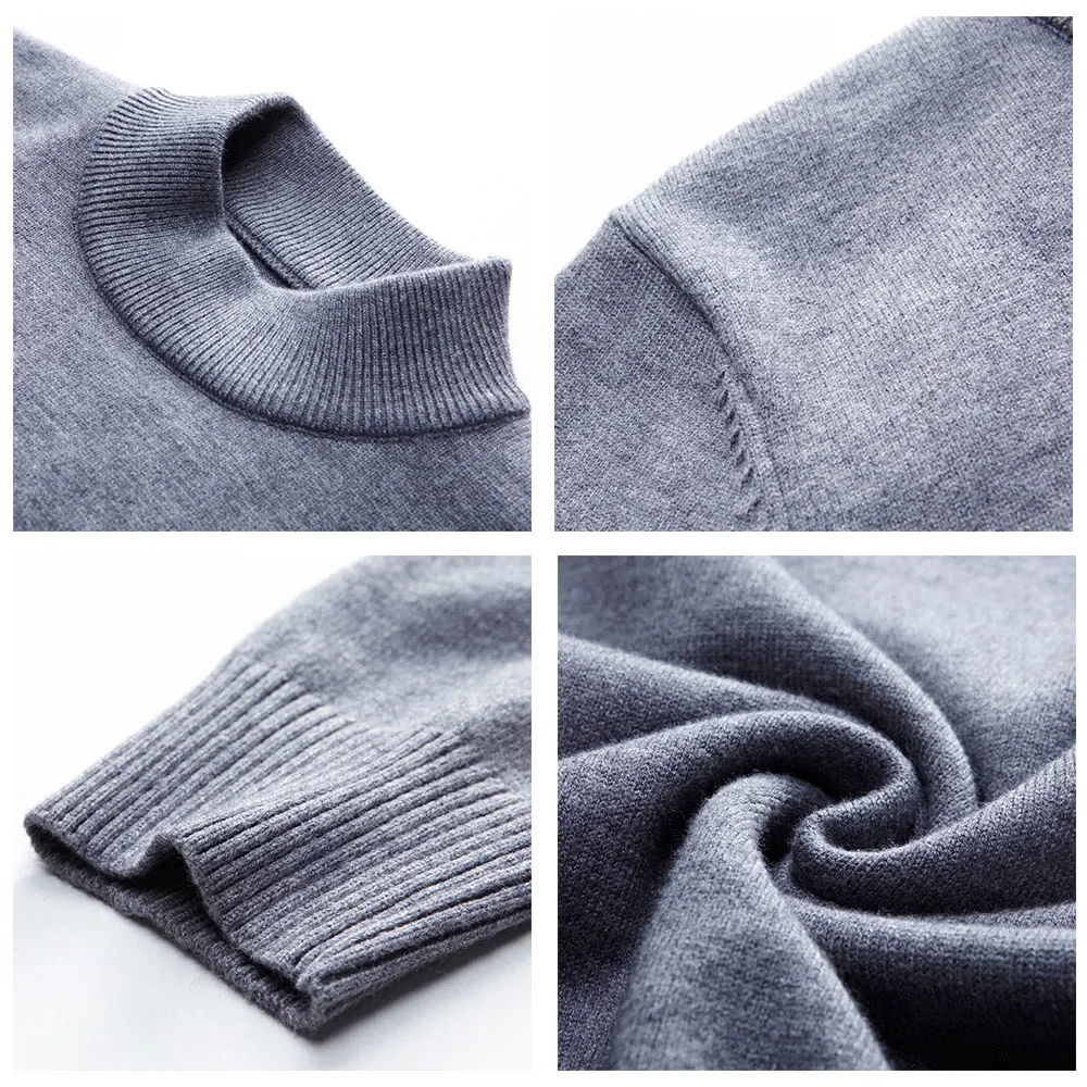 coodrony men clothing autumn winter new arrivals pure color casual soft knitted thick warm turtleneck sweater pullover men c2001 free global shipping
