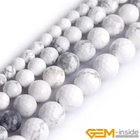 natural stone white howlite faceted round beads for jewelry making 15 diy bracelet necklace jewelry making beads 6mm 8mm 10mm