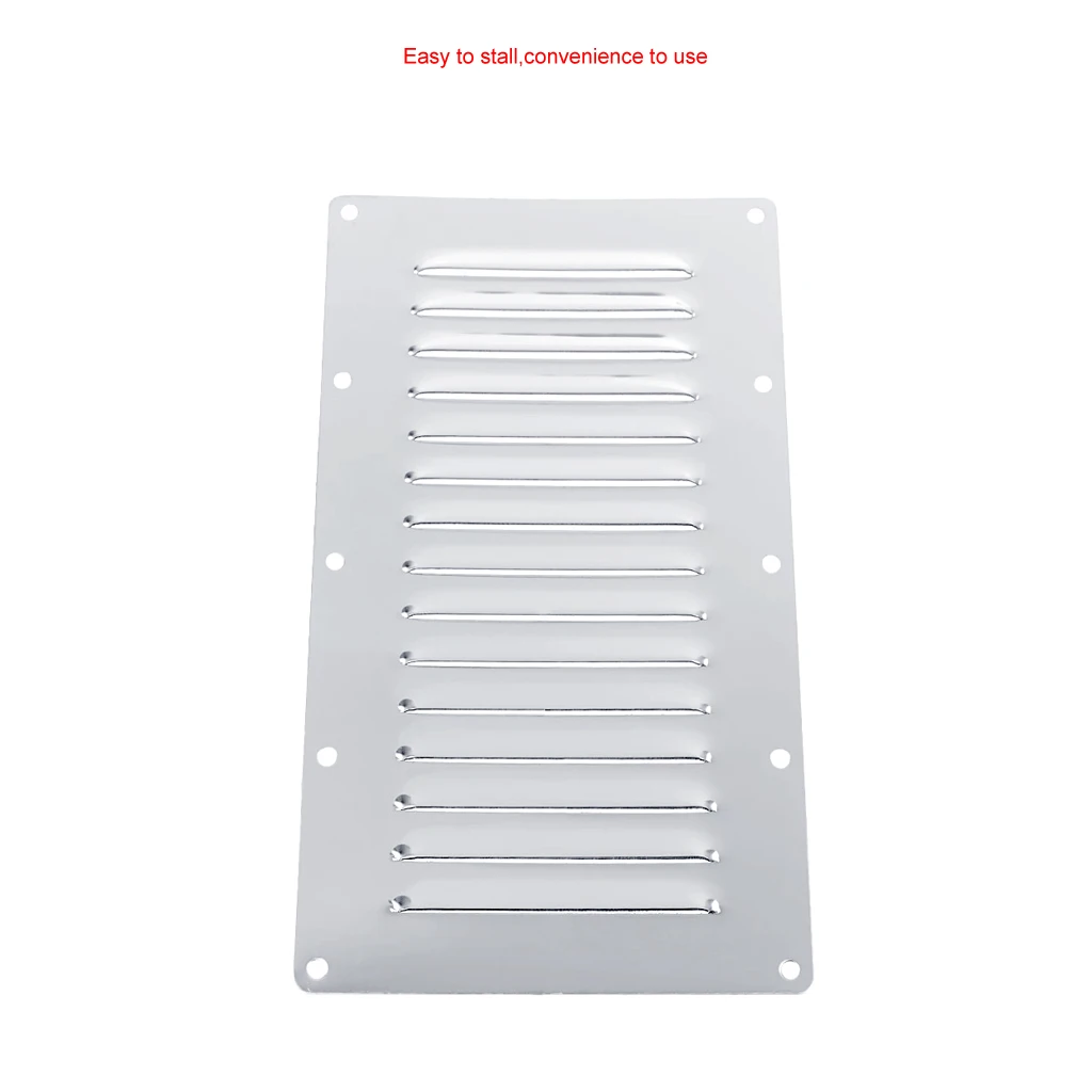 

Stainless Steel 304 Boat Marine Rectangular Venting Panel Air Vent Louver Grille Ventilation Louvered Ventilator Grill Cover