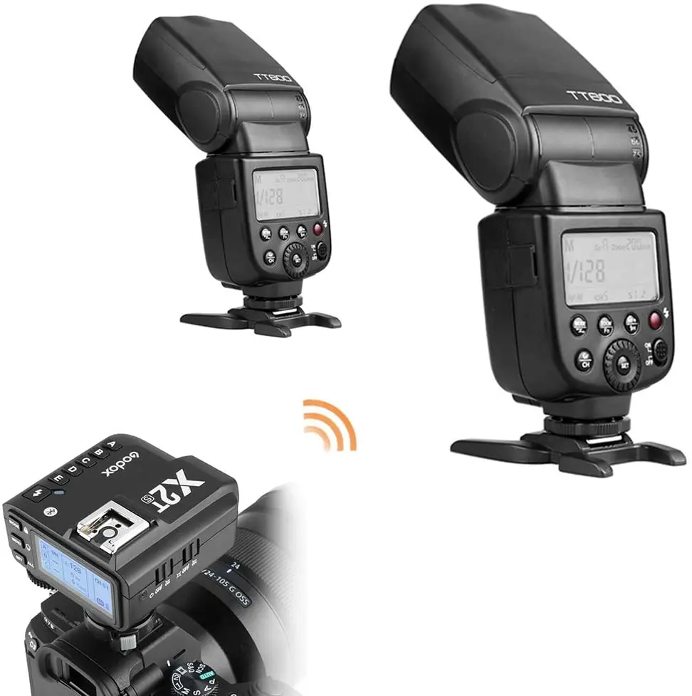 

Godox 2X TT600 фотокамер Speedlite HSS 2,4 г Беспроводной Master/Slaver Вспышка Speedlite & приемник Godox X2T-S удаленный триггерный передатчик