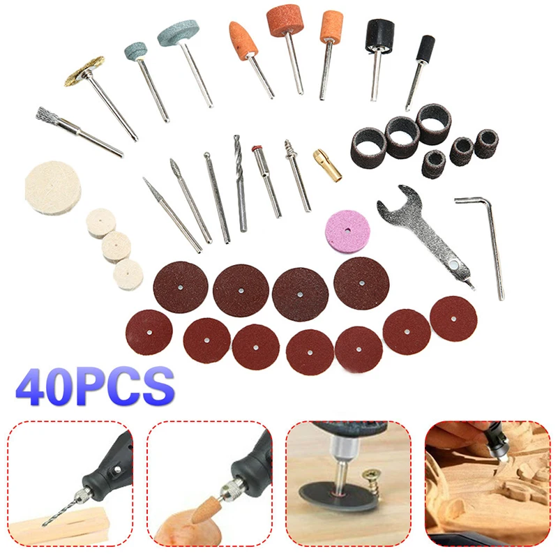 

40PCS Electric Grinder Parts Hardware Tools Grinding DIY Polished Cutting Polishing Engraving Electric Rotary Tool
