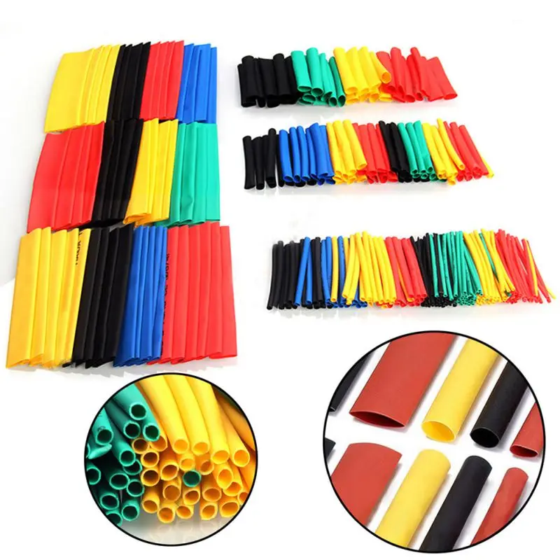 328 шт./компл. набор электрических кабельных трубок для автомобиля термоусадочная