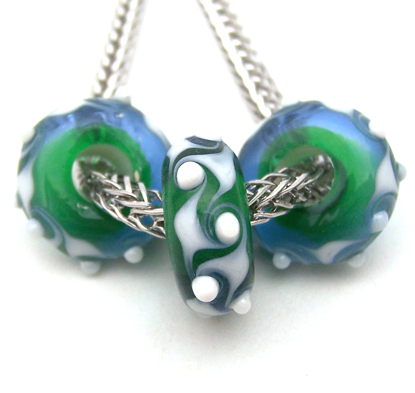 

JGLZ2356 3X 5MM Hole DIY GlassBead Murano Glass beads Fit European Charms Bracelet diy jewelry Lampwork