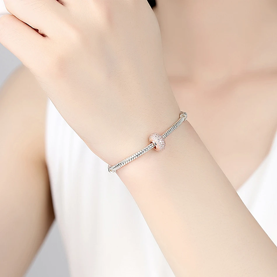 Аутентичные 925 шарма стерлингового серебра со знаком бесконечности Цветочное