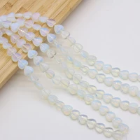 hot selling natural stone heart shaped semi precious stone opal beads 20pcspiece diy jewelry accessories 10x10x5mm