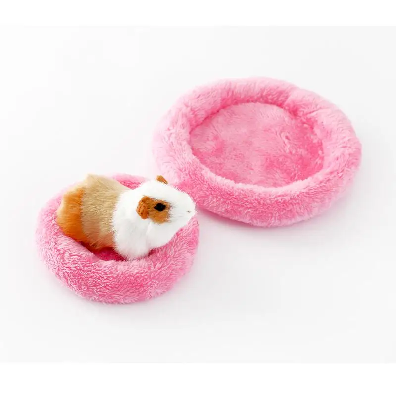 Hamster Cage Winter Sleeping Bed Soft Fleece Guinea Pig Ferret Small Animal Mini Mat Rat Accessories | Дом и сад