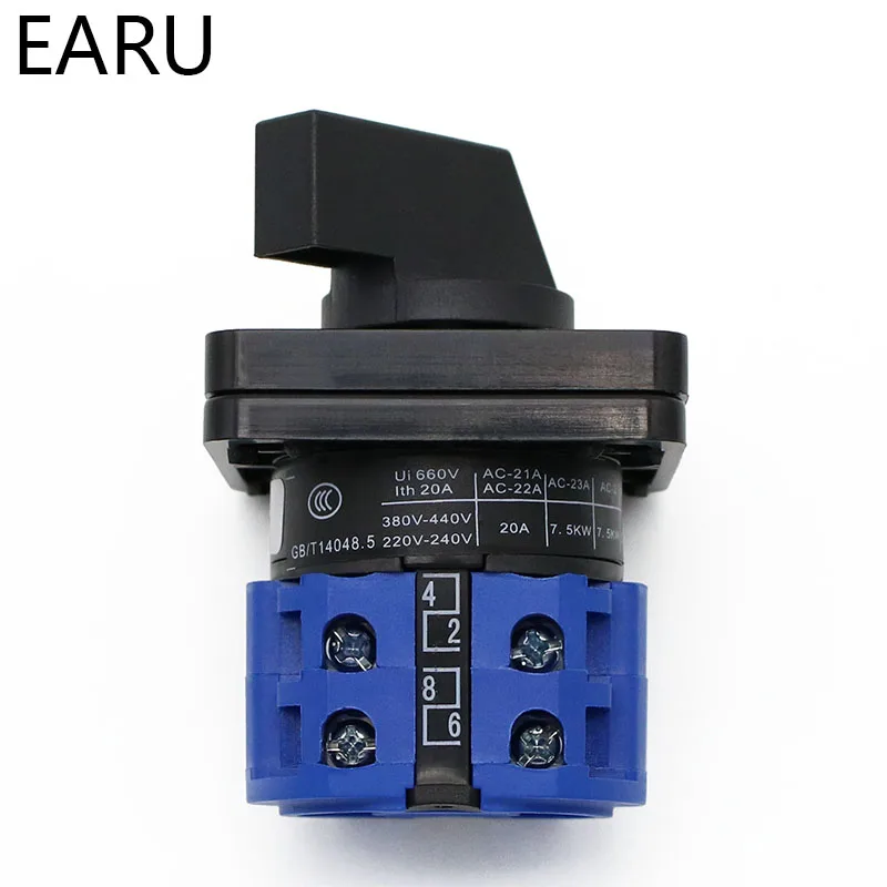 Флуоресцентный LW28 LW26 Series Electric 2/3/4 Позиция 8 клеммов вращающийся кулачковый