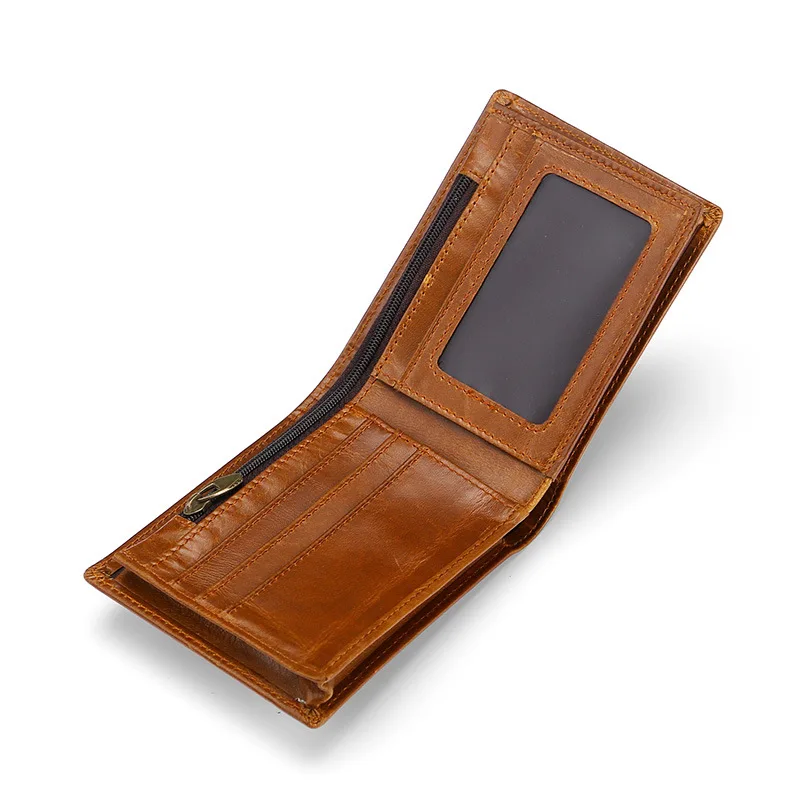 

Men's Wallet Genuine Leather Wallet for Men Card Holder Purse RFID Blocking Male High Quality