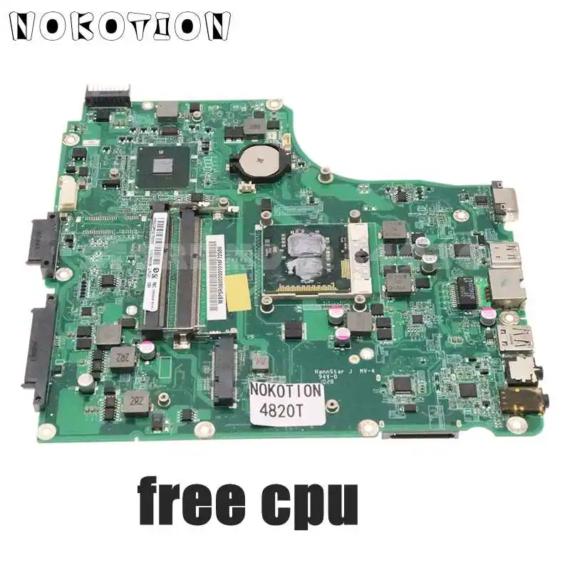 

Материнская плата для ноутбука Acer Aspire 4820T HM55 DDR3 с бесплатным ЦП