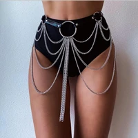 layered leather body chain belt goth sexy skirt punk style waist accessories strap adjustable festival girls jewelry