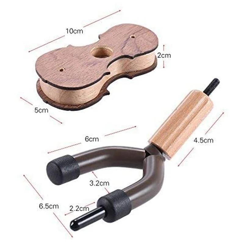 

Hardwood Violin Hanger Hook with Bow Holder for Home & Studio Wall Mount