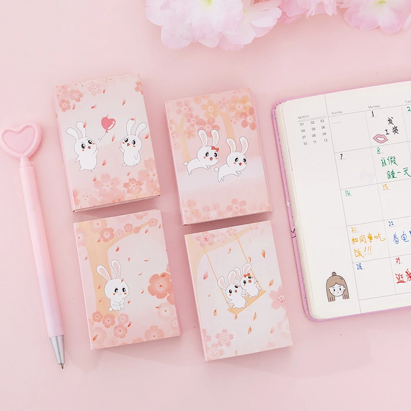 Эллен Брук 1 шт. корейский Kawaii липкий складной кролик заметки креативный почтовый