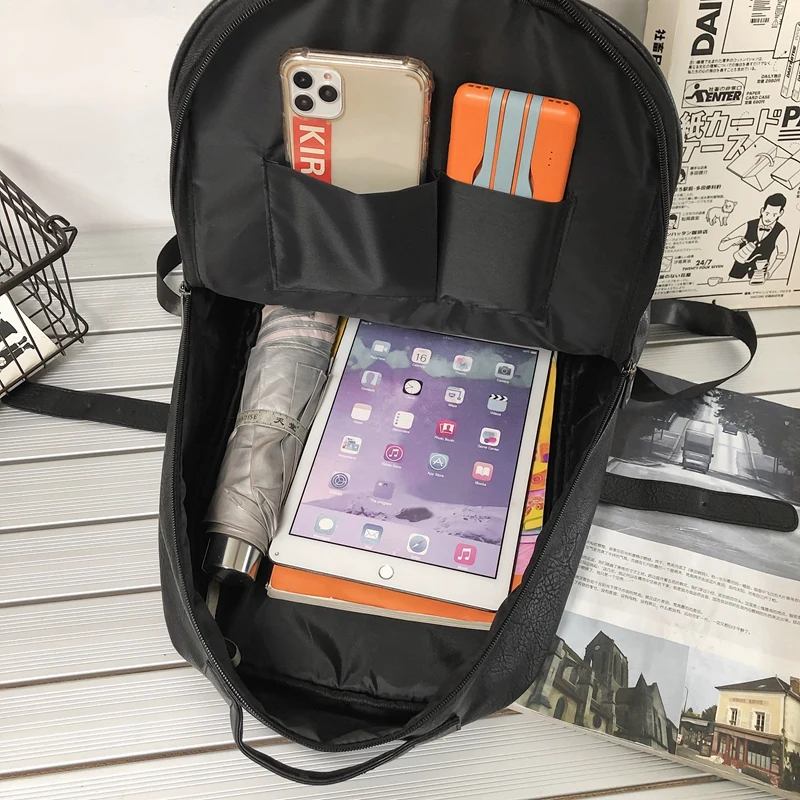 Брендовый мужской рюкзак из искусственной кожи портфель для школы повседневные