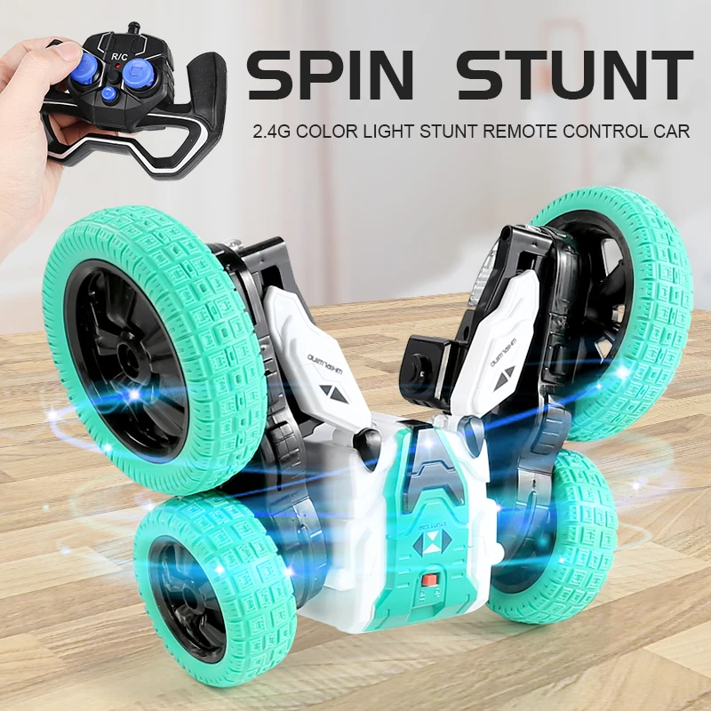 

Children's toy of remote control revolving Stunt Car