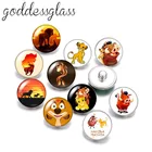 Disney Король Лев Акуна Матата Симба 10 шт. круглый фото стекло 18 мм кнопки для 18 мм Оснастки браслеты ювелирные изделия оптом
