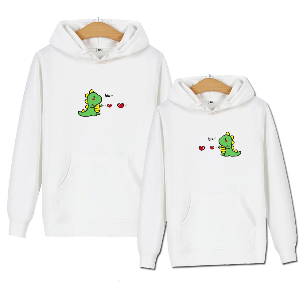 Худи в стиле Харадзюку С мультипликационным принтом динозавра женские