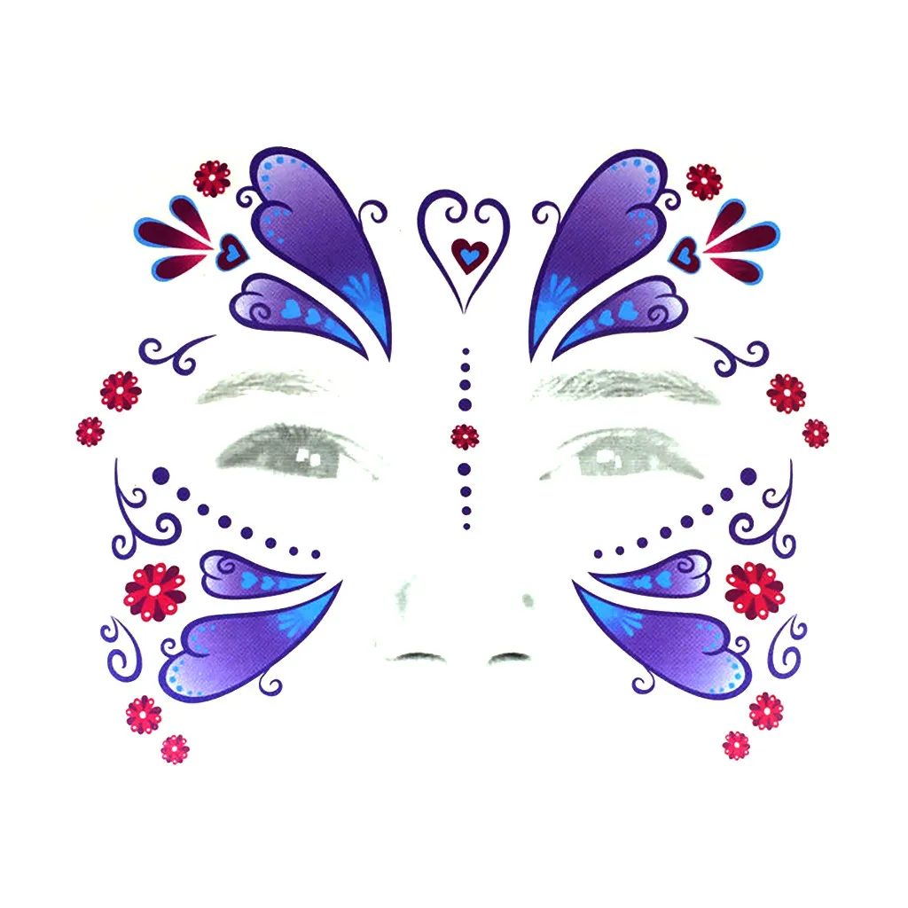 Хэллоуин татуировки Макияж набор для вечеринки костюм женский лицо блеск Лицо