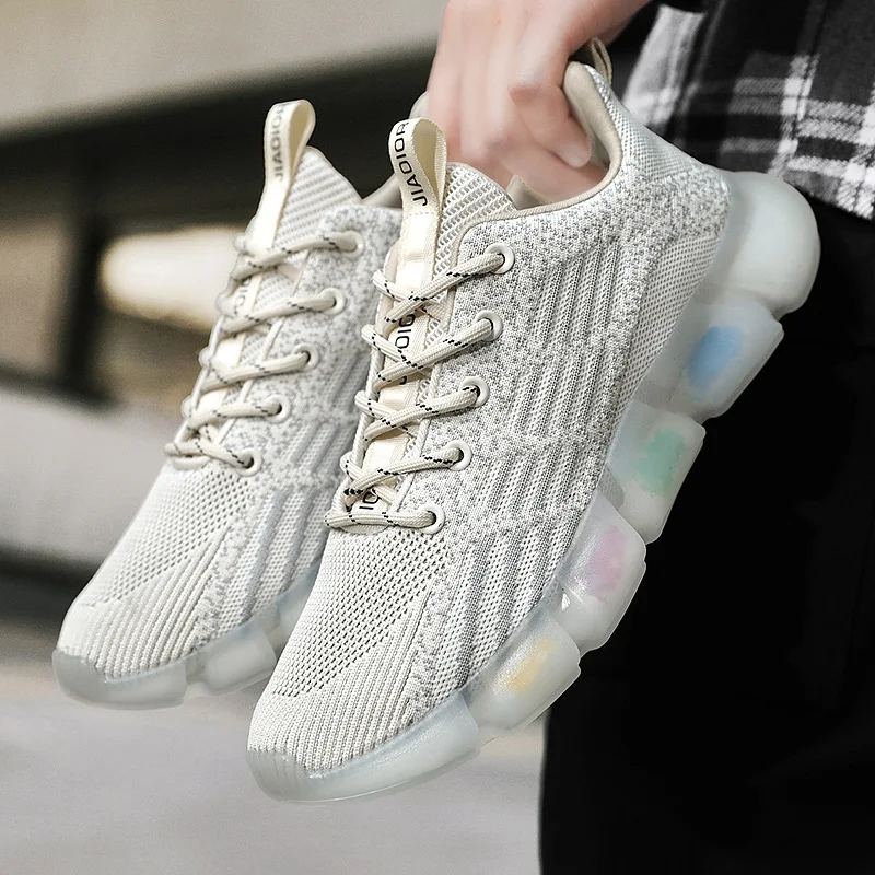 

Men's Casual Shoes Breathable Mesh Elastic Outdoor Sports Fashion Jogging Running Shoes for Men Sneakers
