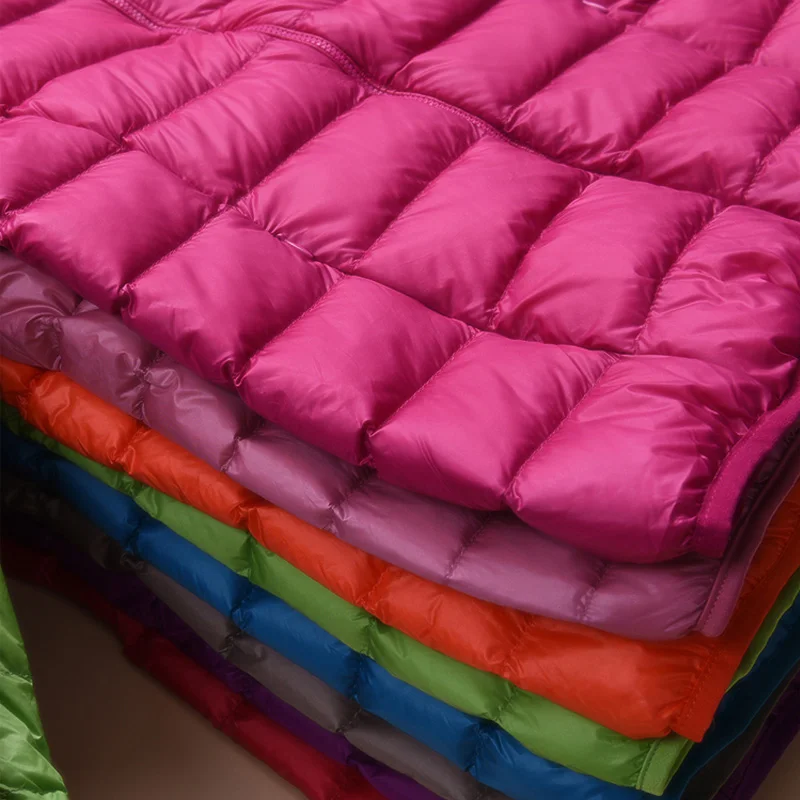 Новинка 2019 повседневный ультра светильник пуховик на белом утином пуху женское