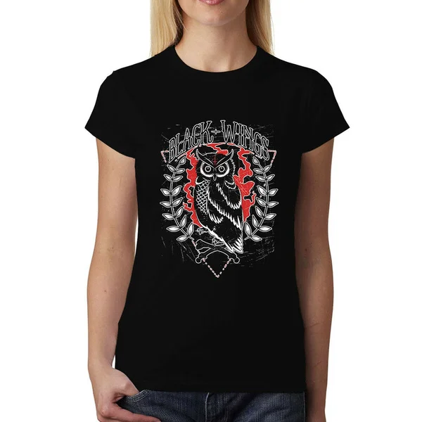 

Owl Black Wings Womens T-shirt XS-3XL