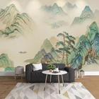 Самоклеящиеся Настенные обои на заказ, настенные наклейки в китайском стиле с абстрактным ландшафтом, мраморным узором, для гостиной, ТВ, дивана, спальни