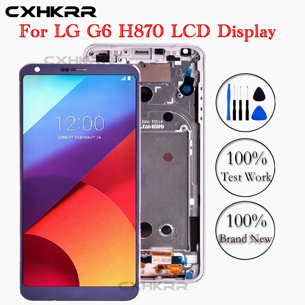 

Original IPS For LG G6 H870 H870DS H872 LS993 VS998 US997 LCD DIsplay + Touch Screen Digitizer Assembly With Frame
