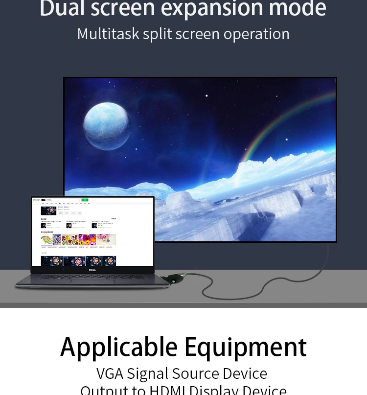 GCX преобразователь из VGA в HDMI аудио видео синхронизация 1080P 60Hz VGA2HDMI для ПК монитор проектор VGA штекер HDMI Женский адаптер