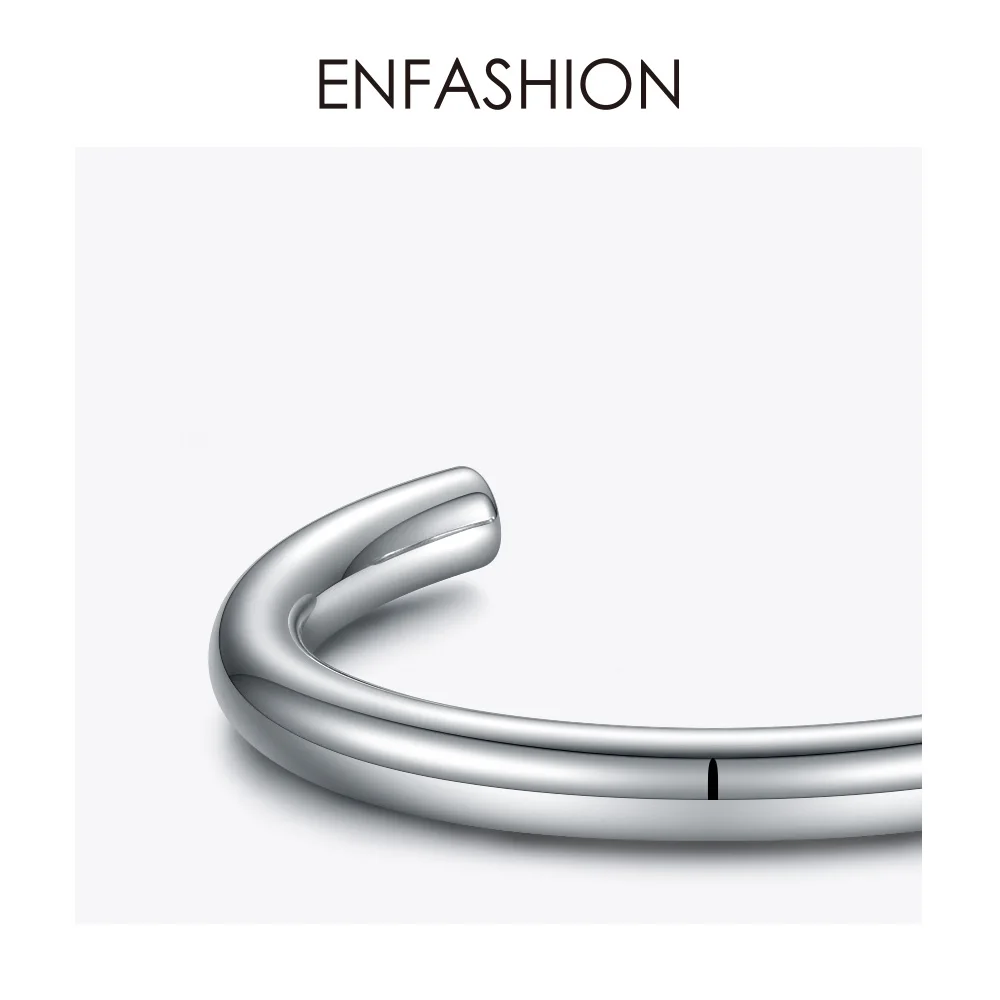 Браслеты ENFASHION из нержавеющей стали с отверстиями Женские Толстые браслеты-трубы