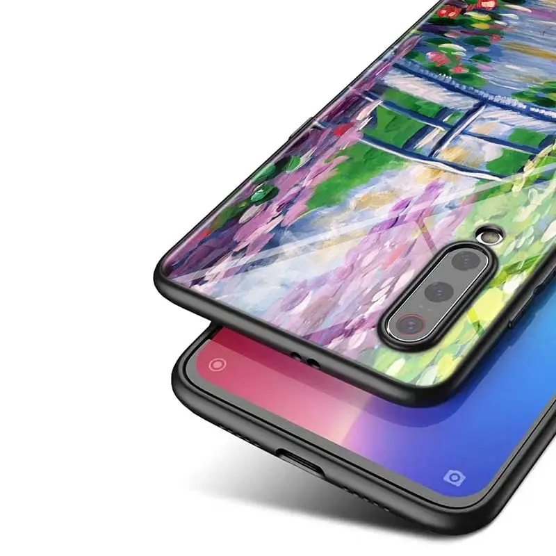 

Monet Garden Lotus Bridge For Xiaomi Mi Note 10 Ultra 5G 9 SE 8 A3 A2 A1 6X Poco M2 Pro Play F1 Lite 5G Bright Black Phone Case
