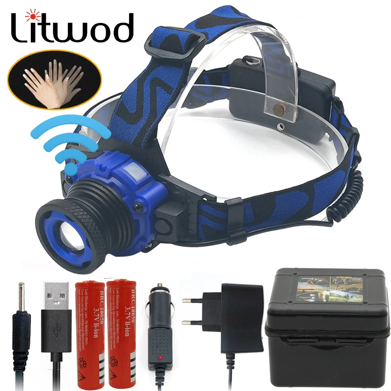 Litwod Z302308 Q5 светодиодный яркий налобный фонарь головсветильник Встроенный