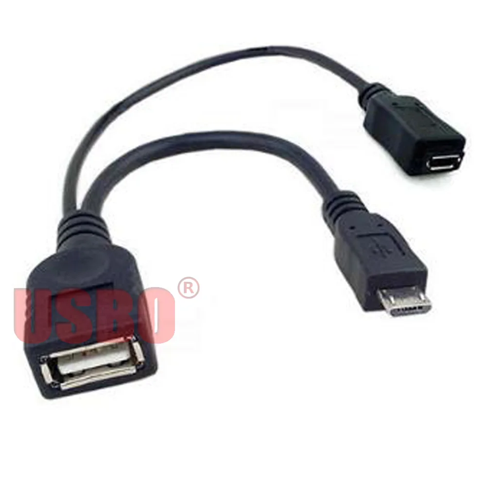 Высококачественный черный 0 1 м микро USB OTG Дата кабель мужской женский