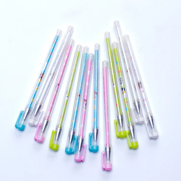 Мультяшная стираемая гелевая ручка 0 5 мм Сменные стержни синие Черные чернила