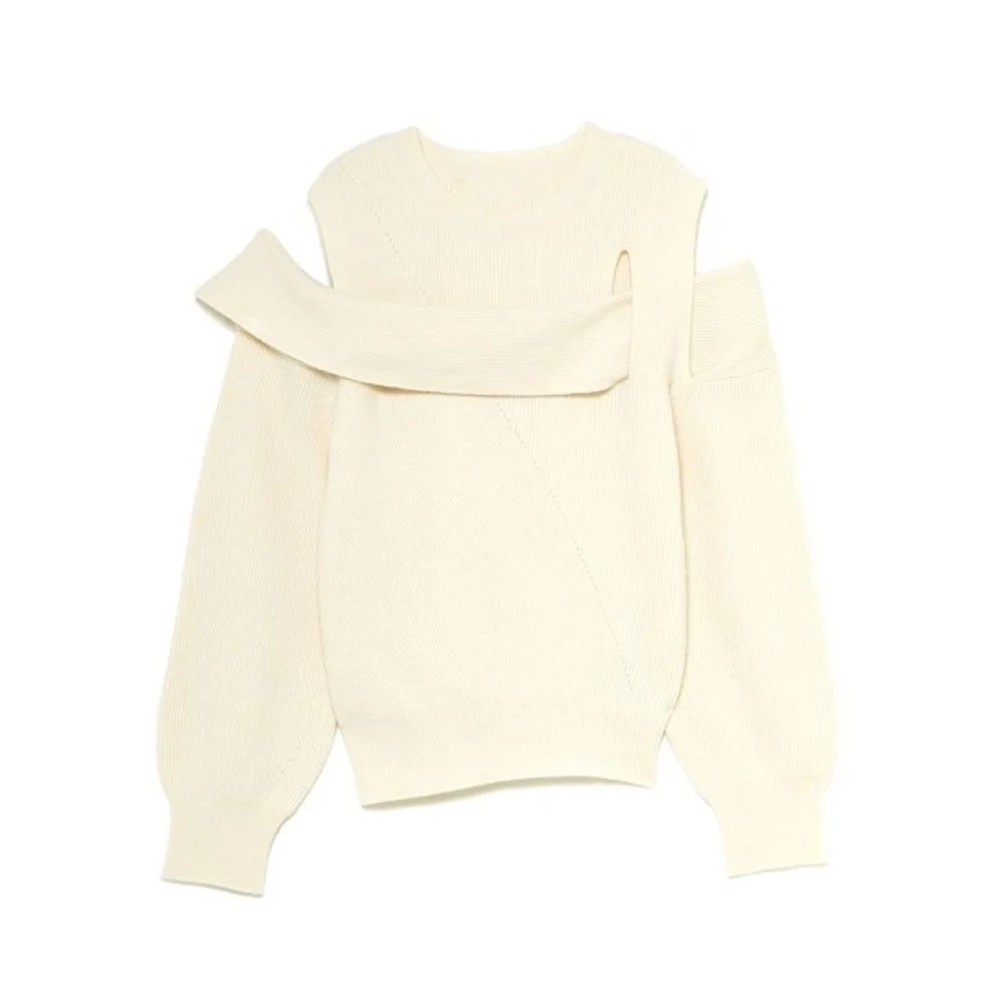 

Pullover Sweater Women Chic O-Neck Hollow Sexy Off-Shoulder Sweater Long Sleeve Patchwork Fake Two Piece Knitted Pullover Femme