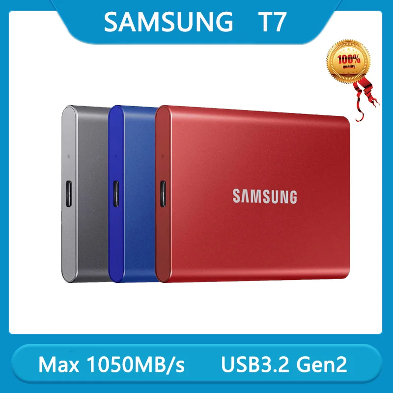 

Original samsung T7 Portable SSD 1TB 2TB 500GB Type-C USB 3.2 Gen2 SSD NVME External Solid State Drives compatible for laptop