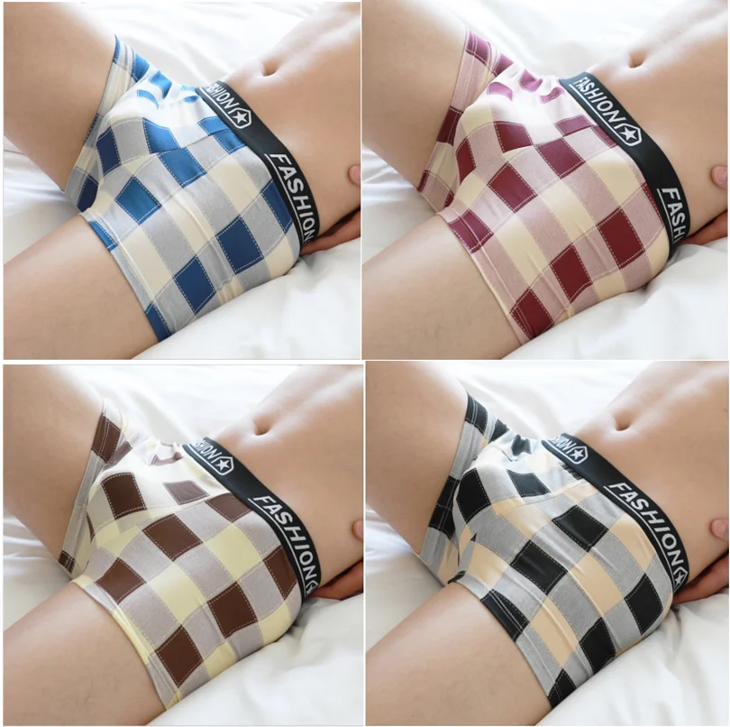 

4PCS Pack Mixed Colors Young Boy Summer Underwear Boxer Brief