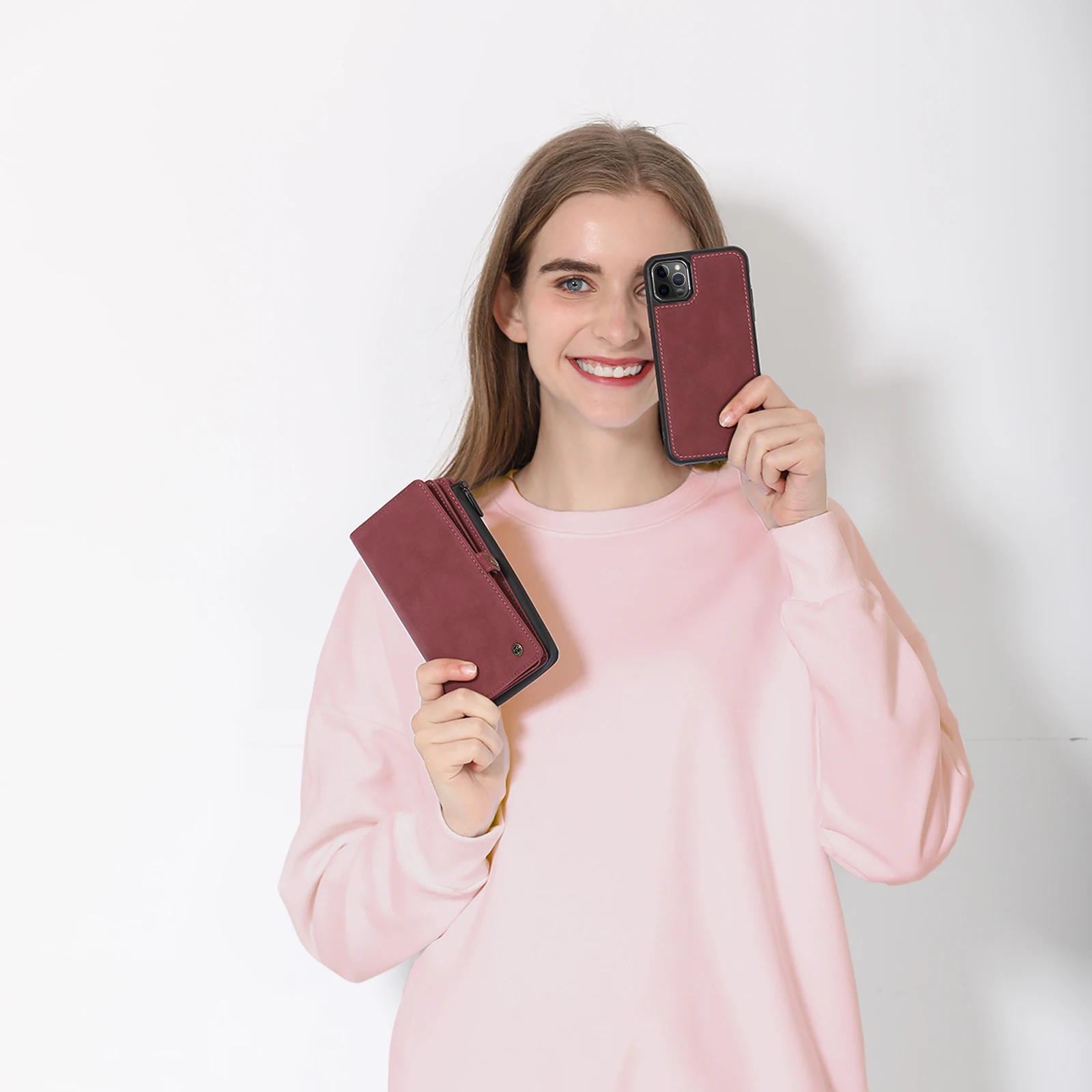 

Luxury Wallet Phone cases For iPhone 12 Mini Pro ProMax Genuine Leather Multifunction Flip Card Case For Iphone 12 Phone Bag