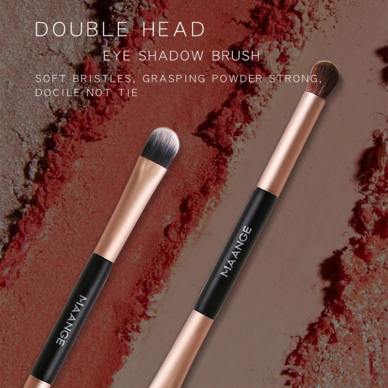 

1PC Fashion Double Head Eye Shadow Brush Skin-Friendly Highlight Brush Contour Brush Foundation Powder Eyeshadow Brush Cosmetic