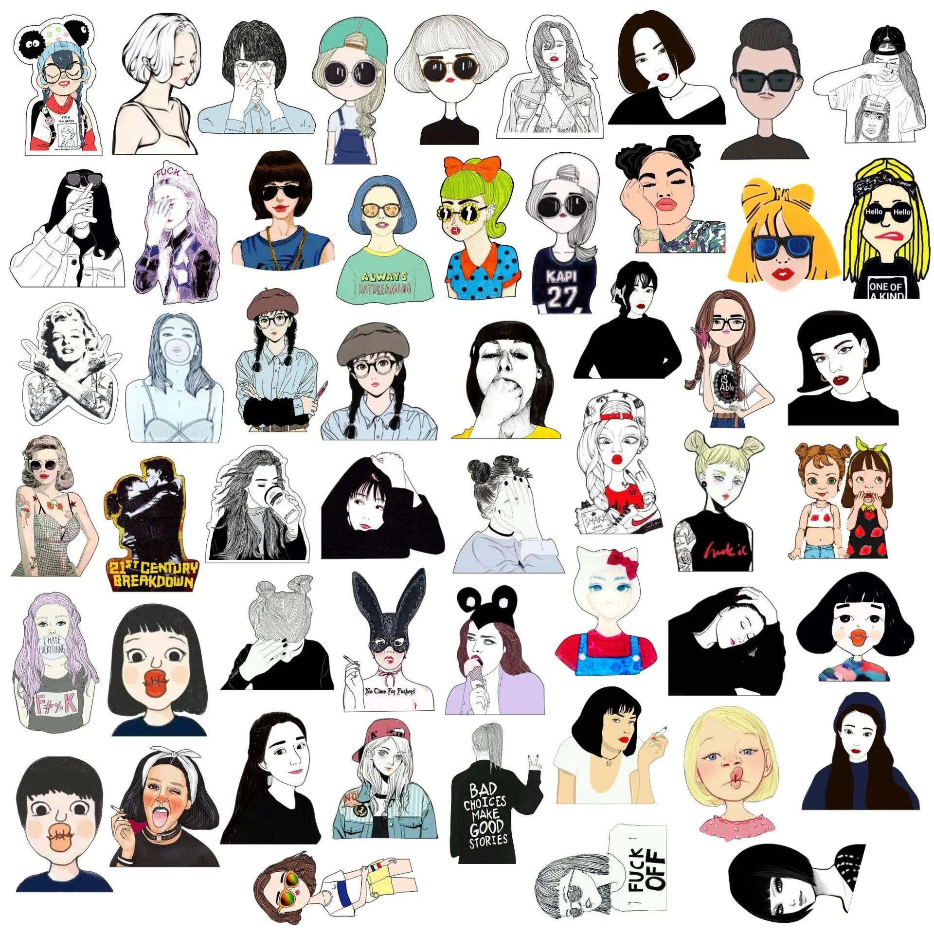 

Cartoon Cool Girl Princess Acrylic Brooches For Women Icons Badge Backpack Brooch Pins For Clothes Acrylic Badges Fashion Gifts