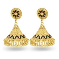indian jewelry gypsy ethnic tassel earrings for women bohemia conical drop earrings golden retro alloy bridal wedding bijoux