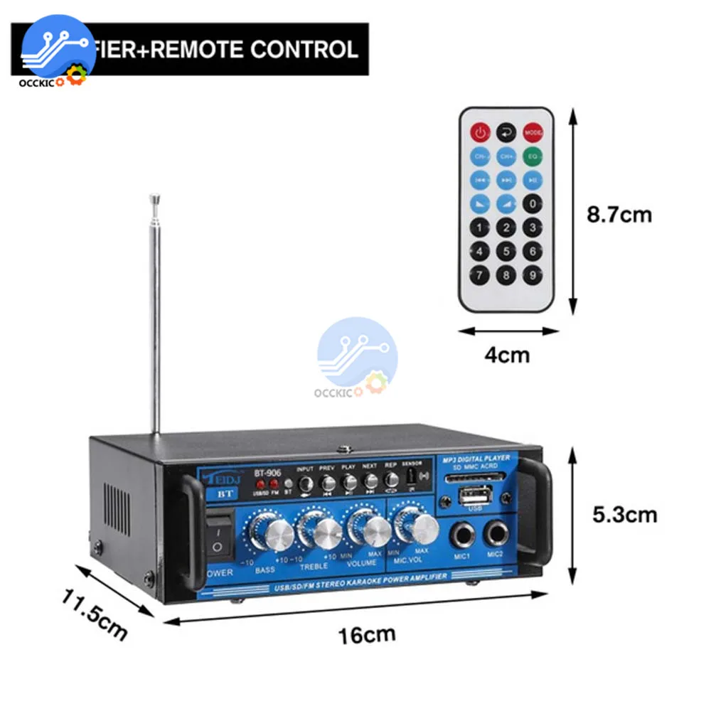 800W Bluetooth усилитель 2CH 400W + цифровой аудио Мощность AMP дома Театр звук Системы Hi Fi