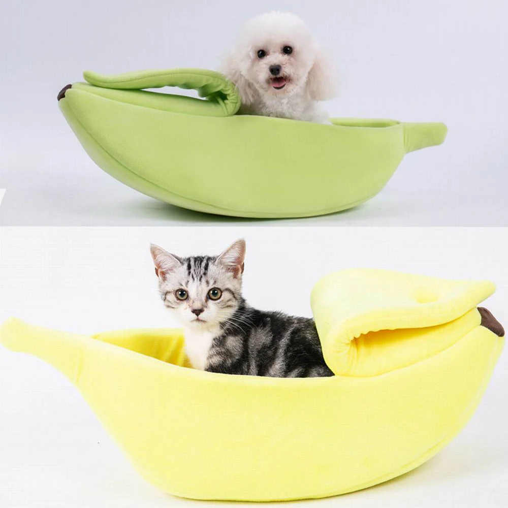 

Banana Shape Kennel Dog Cat Home Little Bed House For Mat Durable Kennel Doggy Puppy Cushion Basket Warm Portable Cat Supplies