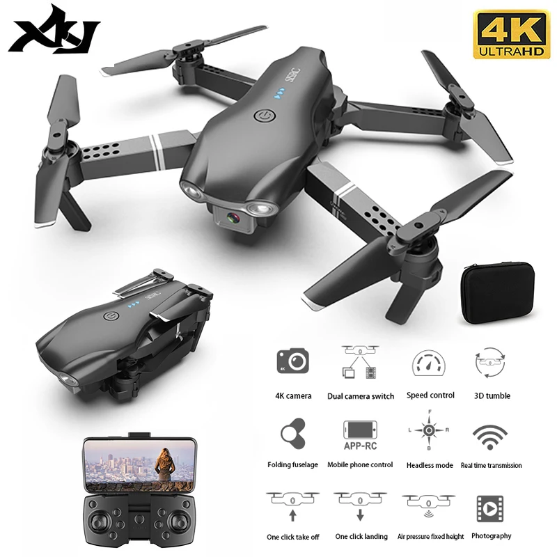 Квадрокоптер XKJ S602 складной с двойной камерой 4K HD и Wi Fi|Квадрокоптер