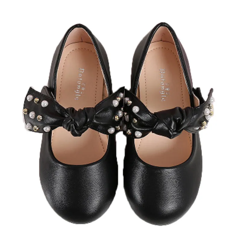 

Girl Sandal New Style Soft Bow-knot Girls Flat Closed-toe Shoes Princess Shoes for Children Shallow Mouth School Shoes For Girls