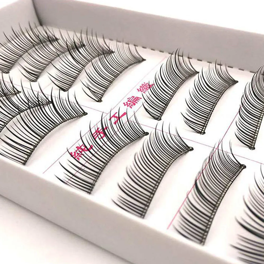 10 пар Роскошных Модных натуральных длинных накладных ресниц ручной работы