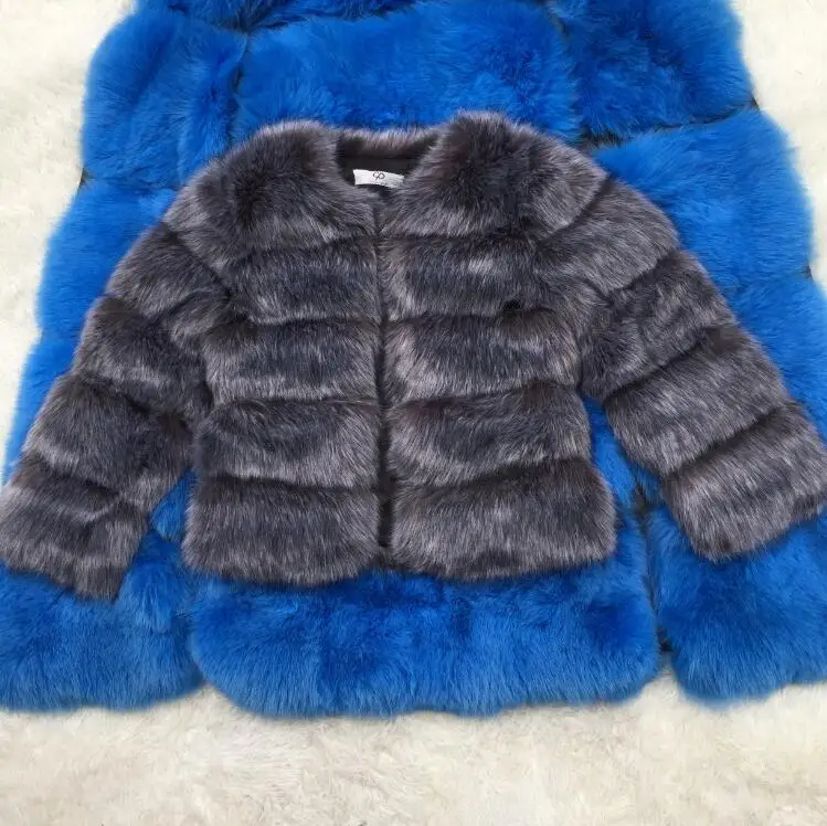 CP30 Sliver Fox Пушистое пальто из искусственного меха женская зимняя куртка модное толстое теплое пальто шубы из искусственного лисьего меха женская меховая куртка Повседневные Вечерние пальто - Цвет: CP30 Sliver Fox