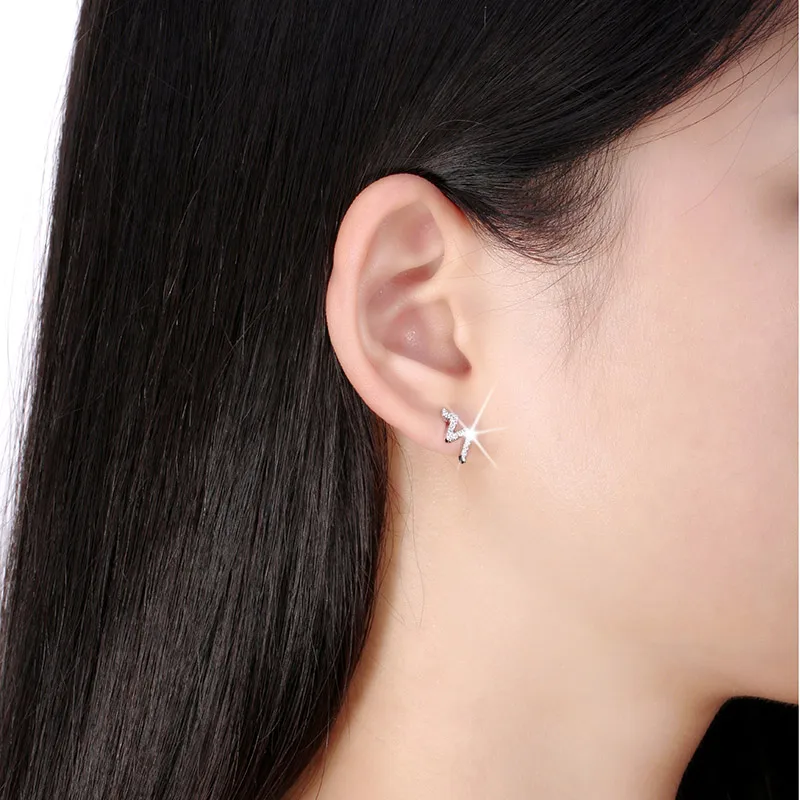ORSA JEWELS, Новое поступление, уникальные серьги-гвоздики с австрийским кубическим цирконием ААА, 925 серебро, ювелирное изделие, серьги для женщин, SE05