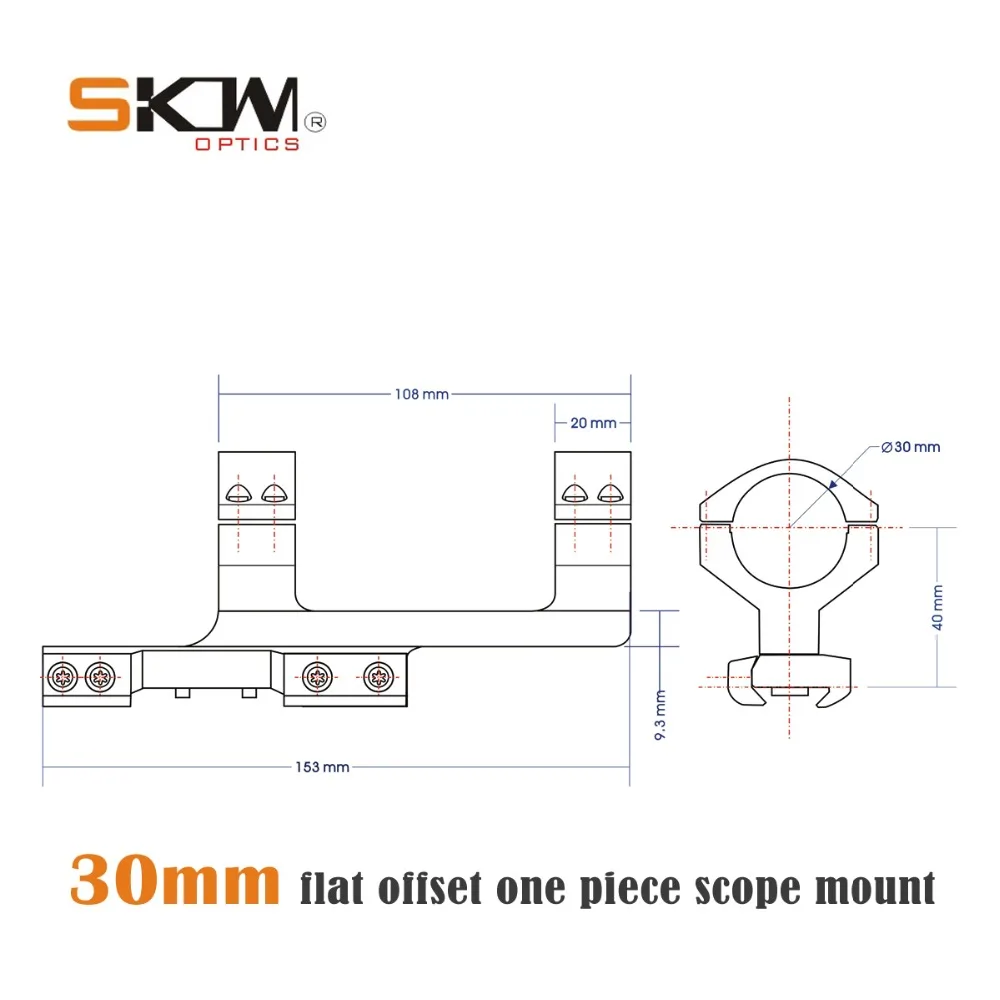 SKWoptics 1,25-5x26A тактические оптические прицелы для охоты на АК АР, M4 прицел BDC Сетка Новинка 30 мм цельное крепление