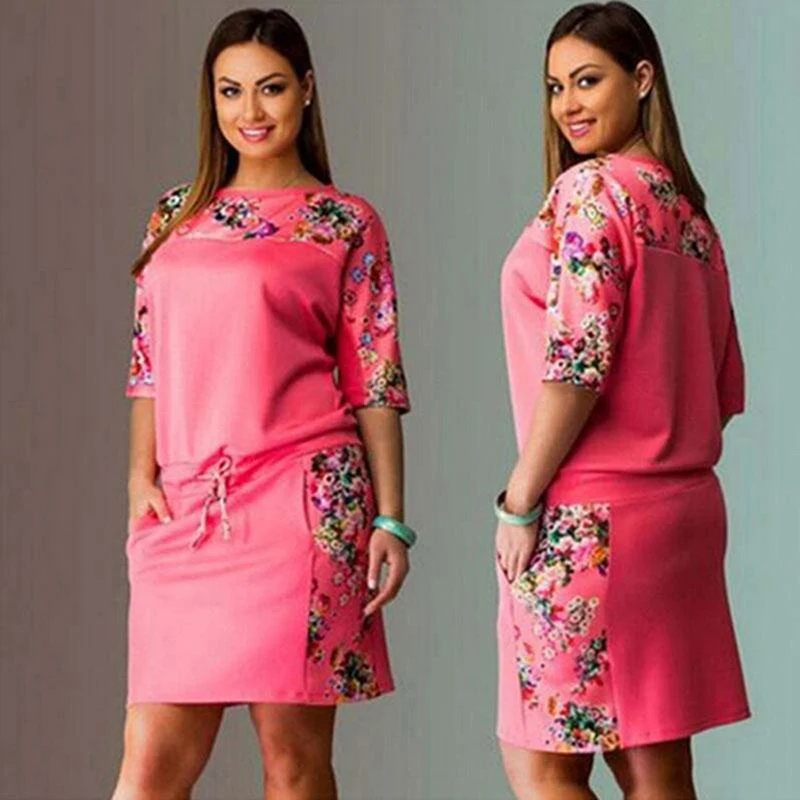 6XL Большие размеры новое летнее платье для женщин Vestidos размера плюс повседневное
